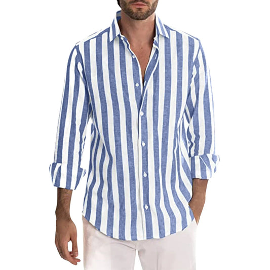 EASY - Camicia di Lino a Righe